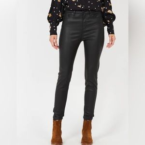 The Kooples skin soft denim coated black skinny jeans size 25